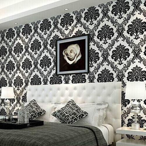 3D Wallpaper for Homes and Offices, Black Background | lifencolors