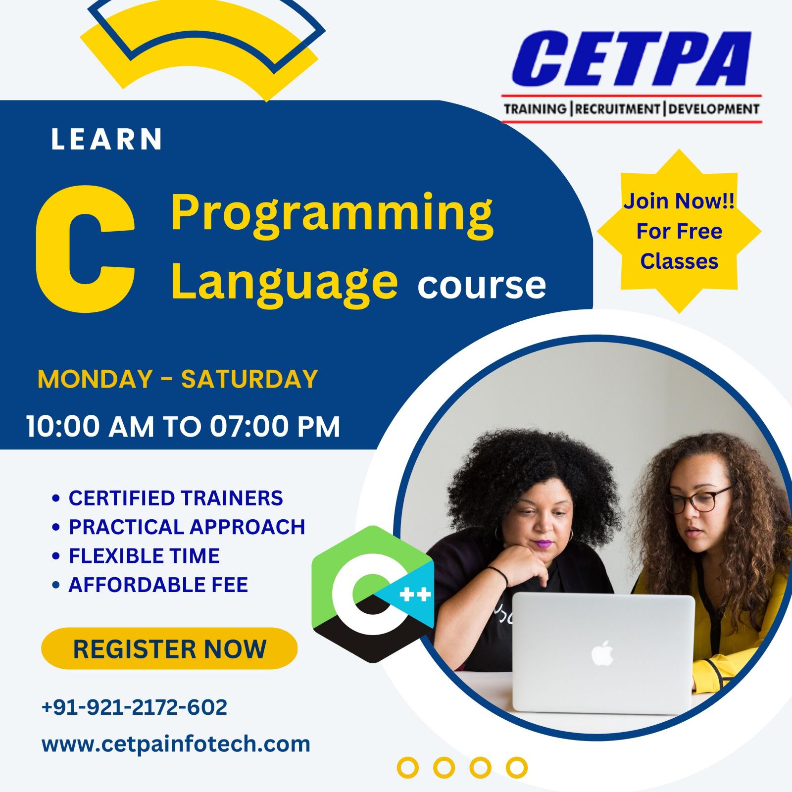 Attend the Best C Language Training in Noida At CETPA Infotech!