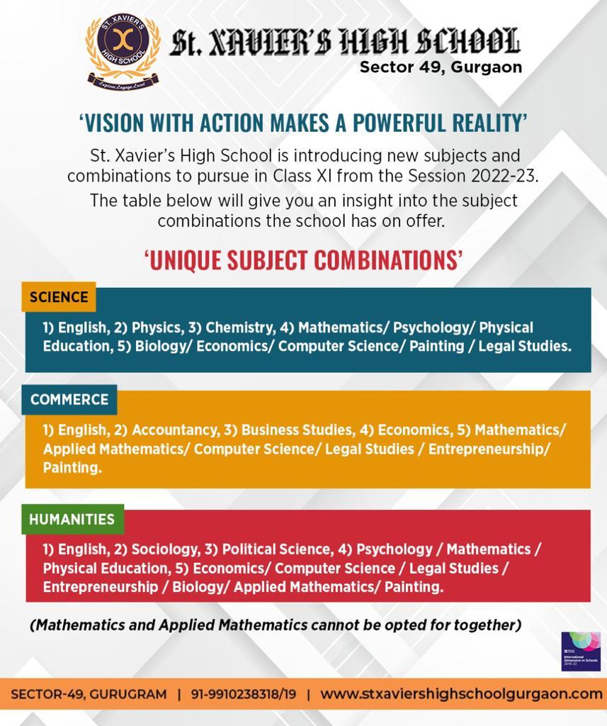 Vision with Action makes a Powerful Reality- St. Xaviers school Gurgaon