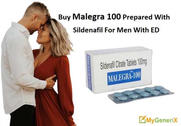 Buy Malegra 100 Prepared With Sildenafil For Men With ED