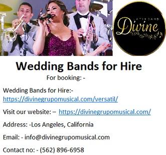 Live Divine Wedding Bands for Hire In Los Angeles.