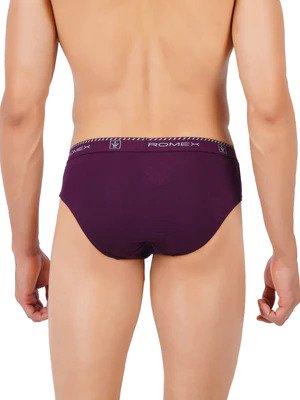 Mens Soft Stretchable Solid Brief Outer Elastic Romex