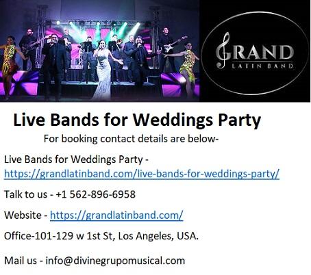 Hire Grand Live Bands for Weddings Party In Los Angeles.