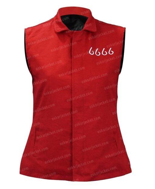 Kathryn Kelly Yellowstone 6666 Emily Red Cotton Vest