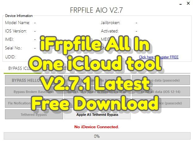 iFrpfile All In One iCloud tool V2.7.1 Latest Free Download
