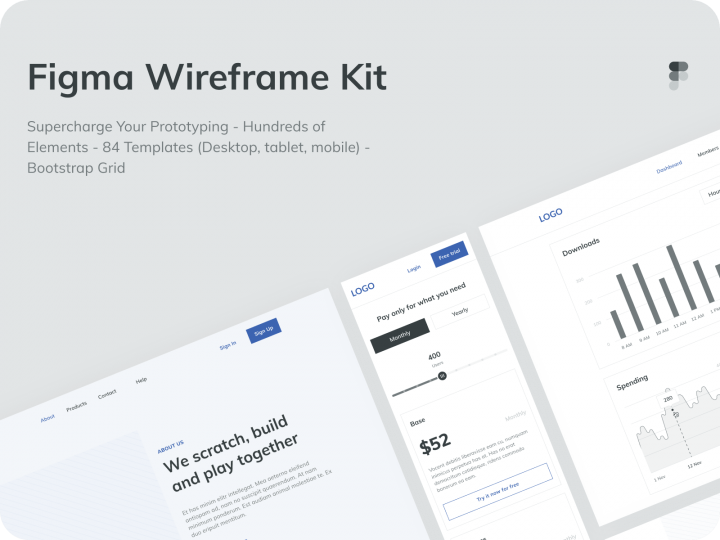 Figma Wireframe UI Kit