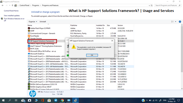 What is HP Support Solutions Framework? | Usage and Services