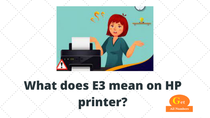 What does E3 mean on HP printer?