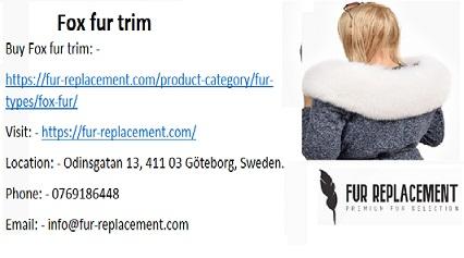 Buy 100% Authentic Fox fur trim at best price in Canada.